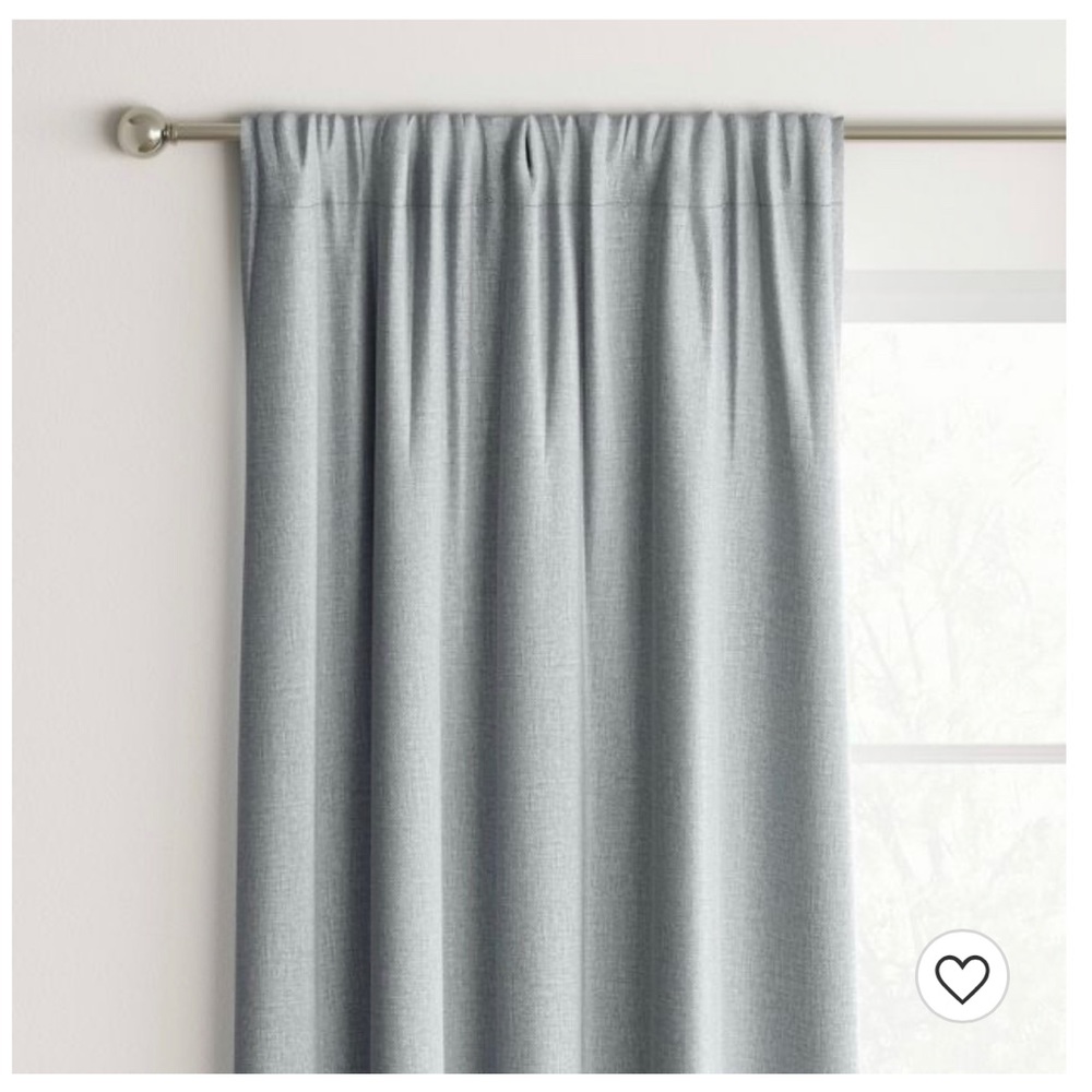 LAST CHANCE Set 2 Target Thatched Heather Gray Curtain Panels Light Blocking 84"